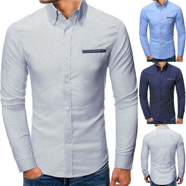 2019 fashion men's casual slim long sleeve shirt blouse stylish clothes in apparel for men #4n15, White;black
2019 fashion men's casual slim long sleeve shirt blouse stylish clothes in apparel for men #4n15, White;black