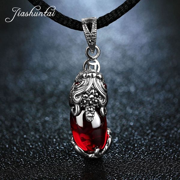 jiashuntai vintage 100% 925 sterling silver red garnet gemstone locket classic pendant necklace women fine jewelry
jiashuntai vintage 100% 925 sterling silver red garnet gemstone locket classic pendant necklace women fine jewelry