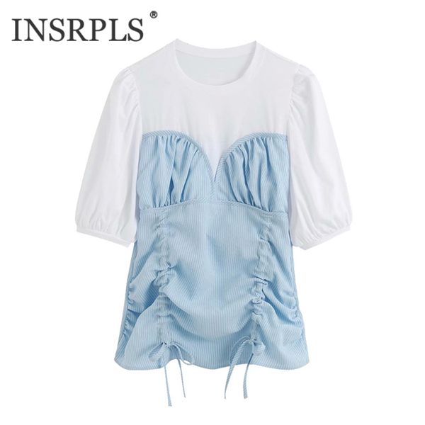 insrpls women fashion patchwork drawstring tied blouses vintage o neck short sleeve female shirts blusas chic, White
insrpls women fashion patchwork drawstring tied blouses vintage o neck short sleeve female shirts blusas chic, White