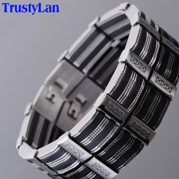 316l stainless steel man bracelet male bangle silicone mens bracelets & bangles fashion hand chain jewelry adjustable armband, Black
316l stainless steel man bracelet male bangle silicone mens bracelets & bangles fashion hand chain jewelry adjustable armband, Black