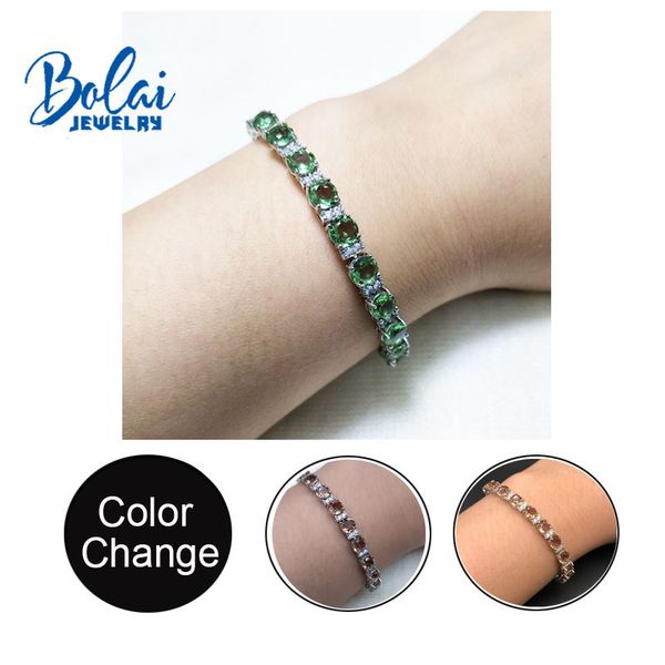 bolaijewelry,925 sterling silver bracelet with amazing color change created zultanit diaspore fine jewelry for girls nice gift, Black
bolaijewelry,925 sterling silver bracelet with amazing color change created zultanit diaspore fine jewelry for girls nice gift, Black