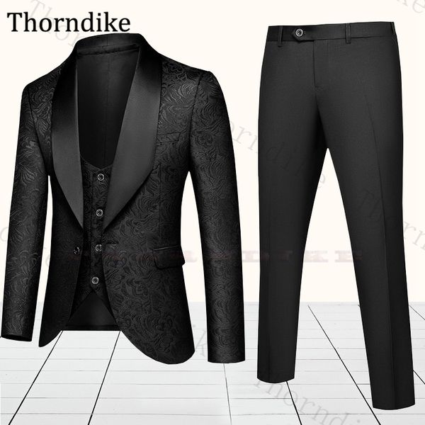 thorndike formal business suit men black office wear suit set for men shawl lapel wedding dress solid elegant party suits, White;black
thorndike formal business suit men black office wear suit set for men shawl lapel wedding dress solid elegant party suits, White;black