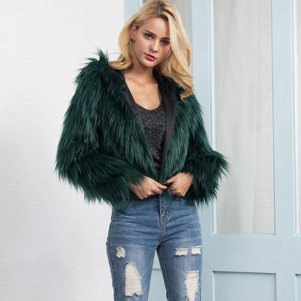 winter women's faux fur jacket long furry shaggy hooded fake fur coat fashion leisure fluffy warm woman streetwear, Black
winter women's faux fur jacket long furry shaggy hooded fake fur coat fashion leisure fluffy warm woman streetwear, Black