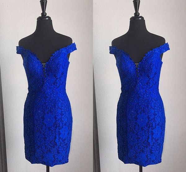 real p royal blue short cocktail prom dress lace off shoulder cap sleeves beaded new designer homecoming party dress cheap, Black
real p royal blue short cocktail prom dress lace off shoulder cap sleeves beaded new designer homecoming party dress cheap, Black