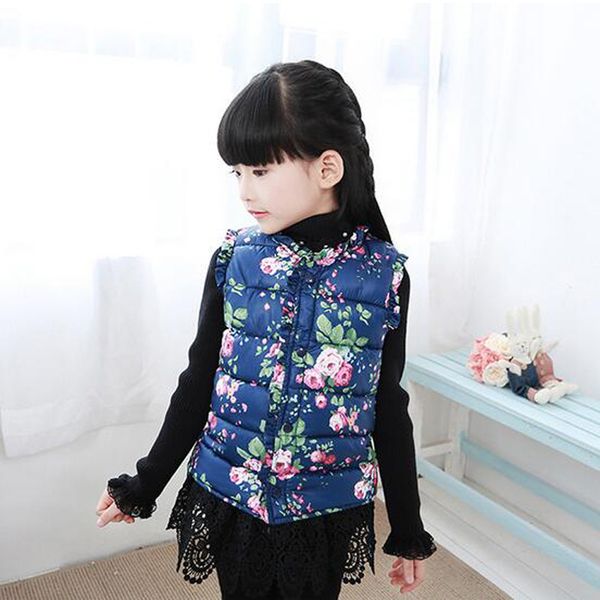 2018 autumn spring girl vest children's jackets sweet floral down cotton warm girls vest kids waistcoat baby girl clothes, Blue
2018 autumn spring girl vest children's jackets sweet floral down cotton warm girls vest kids waistcoat baby girl clothes, Blue