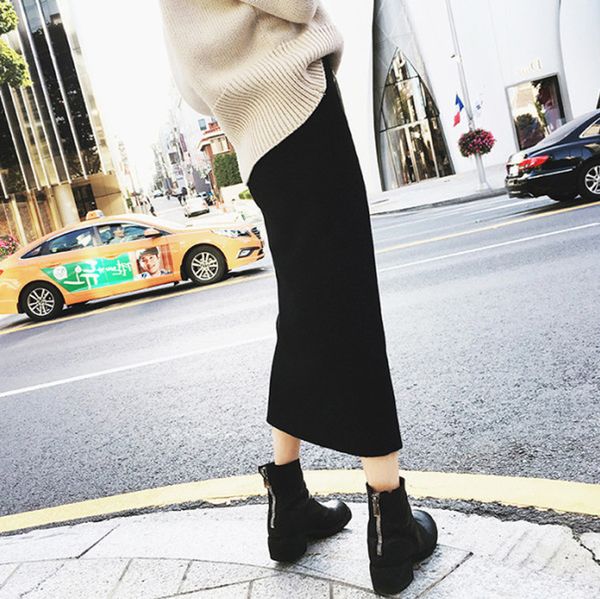 wholesale 2018 new summer selling women's fashion casual skirt l138, Black