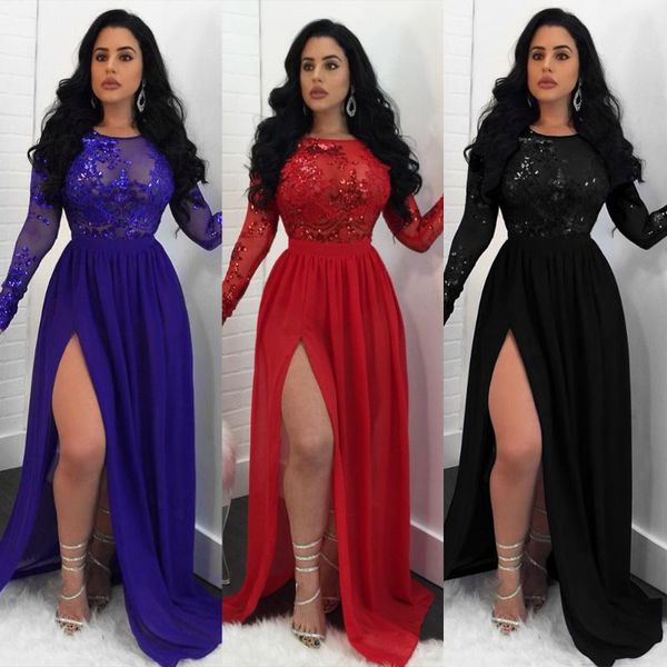 блестки партии синий красный черный bodycon платье осень зима o шеи длинным рукавом backless высоким сдвиговым mesh maxi night club платья, Black
блестки партии синий красный черный bodycon платье осень зима o шеи длинным рукавом backless высоким сдвиговым mesh maxi night club платья, Black