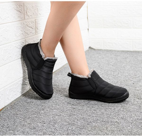 snow boots women shoes warm plush fur ankle boots winter female slip on flat casual shoes waterproof ultralight footwear, Black
snow boots women shoes warm plush fur ankle boots winter female slip on flat casual shoes waterproof ultralight footwear, Black
