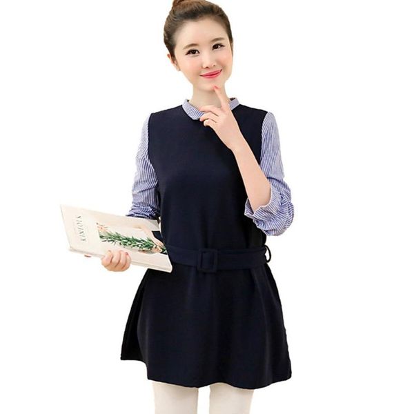 fashion dress patchwork fake two pieces long sleeved pregnant woman elegant dress loose comfortable casual daily wear, White
fashion dress patchwork fake two pieces long sleeved pregnant woman elegant dress loose comfortable casual daily wear, White