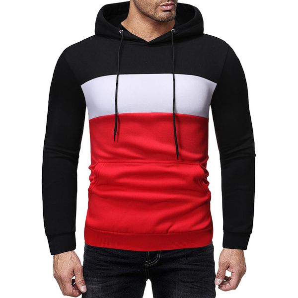 stitching print sweater men's fleece hooded hooded long sleeve contrast color fashion fit sweater men's clothes, Black
stitching print sweater men's fleece hooded hooded long sleeve contrast color fashion fit sweater men's clothes, Black
