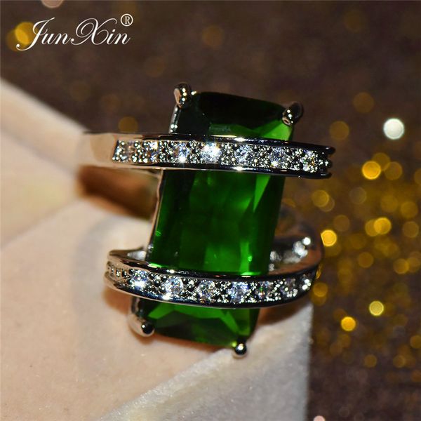 dainty female green crystal stone ring fashion 925 silver color wedding rings square big engagement rings for women, Slivery;golden
dainty female green crystal stone ring fashion 925 silver color wedding rings square big engagement rings for women, Slivery;golden