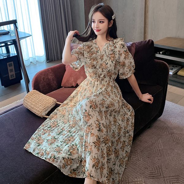 chiffon restoring ancient ways small broken flower of french dress female xia platycodon grandiflorum niche long waist korea lit, White
chiffon restoring ancient ways small broken flower of french dress female xia platycodon grandiflorum niche long waist korea lit, White