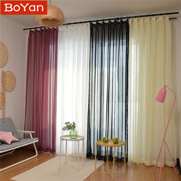 latest 4 colors pure white black veil window curtains tulle for living room soild sheer draps balcony home decor cortinas
latest 4 colors pure white black veil window curtains tulle for living room soild sheer draps balcony home decor cortinas
