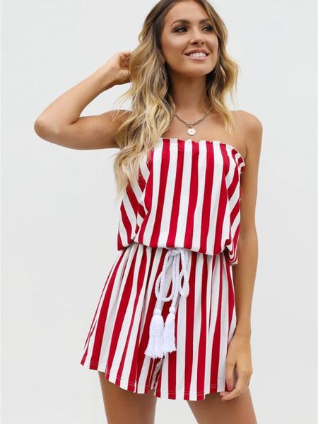 women summer jummpsuit 2020 strapless shorts womens rompers jumpsuits red white striped fashion clothes for ladies casual, Black;white
women summer jummpsuit 2020 strapless shorts womens rompers jumpsuits red white striped fashion clothes for ladies casual, Black;white