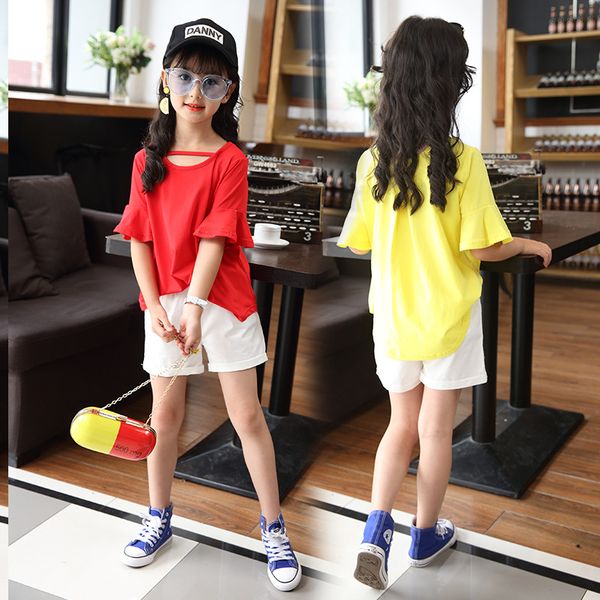 teenager girls clothing summer children flared sleeve t shirts + short pants 2pcs suit kids clothes for girls 4 6 8 10 year, White
teenager girls clothing summer children flared sleeve t shirts + short pants 2pcs suit kids clothes for girls 4 6 8 10 year, White