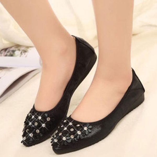 woman plus size crystal flat shoes flower comfort rhinestone soft mommy women shoes platform elegant 2020 calzado mujer, Black
woman plus size crystal flat shoes flower comfort rhinestone soft mommy women shoes platform elegant 2020 calzado mujer, Black