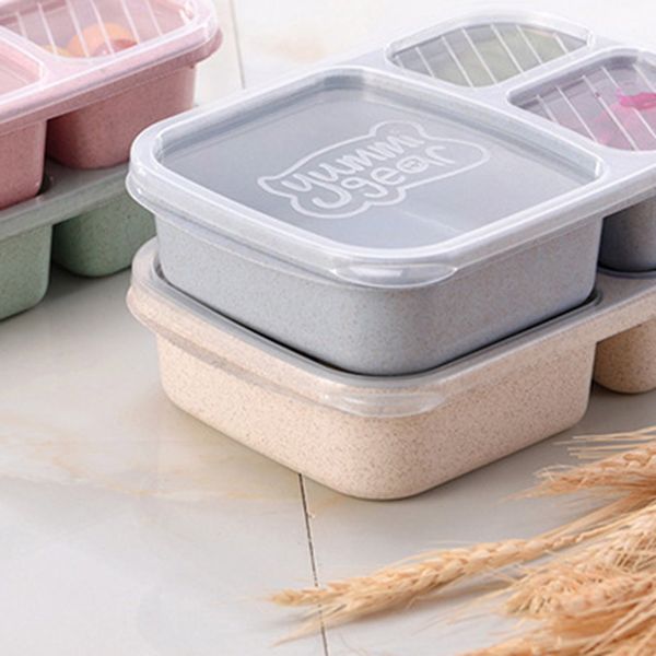 three grid wheat straw tableware square lunch box transparent lunch box student dining box sushi crisper
three grid wheat straw tableware square lunch box transparent lunch box student dining box sushi crisper