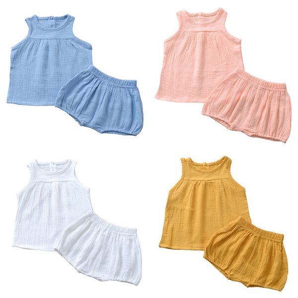 new summer baby vest boy girl casual solid sleeveless vest with shorts outfits set, White
new summer baby vest boy girl casual solid sleeveless vest with shorts outfits set, White