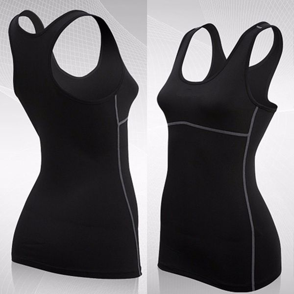women compression sports wear yoga tank ladies gym fitness workout stretch shirts skins clothes running cami vest, Black;blue
women compression sports wear yoga tank ladies gym fitness workout stretch shirts skins clothes running cami vest, Black;blue