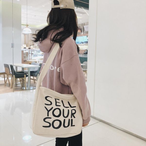 fashion canvas shoulder bags women canvas bags letter printing shoulder bag large capacity shopping bag students school #15
fashion canvas shoulder bags women canvas bags letter printing shoulder bag large capacity shopping bag students school #15