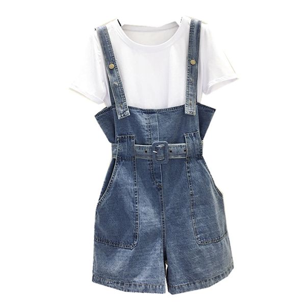 2019 women's summer fashion casual denim wide-leg short pants jumpsuit braces large size, Black;white
2019 women's summer fashion casual denim wide-leg short pants jumpsuit braces large size, Black;white