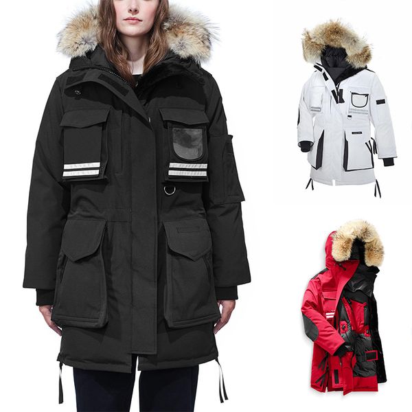 women warm manteau fur parka reflective goosefeather hooded snow thick winter mantra down jacket for woman chaquetas 3m female parkas, Black
women warm manteau fur parka reflective goosefeather hooded snow thick winter mantra down jacket for woman chaquetas 3m female parkas, Black