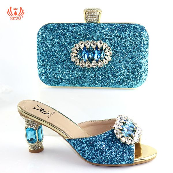 2019 sky blue color african lady shoes matching bag set italian slipper nigerian women wedding high heels sandals shoes, Black
2019 sky blue color african lady shoes matching bag set italian slipper nigerian women wedding high heels sandals shoes, Black