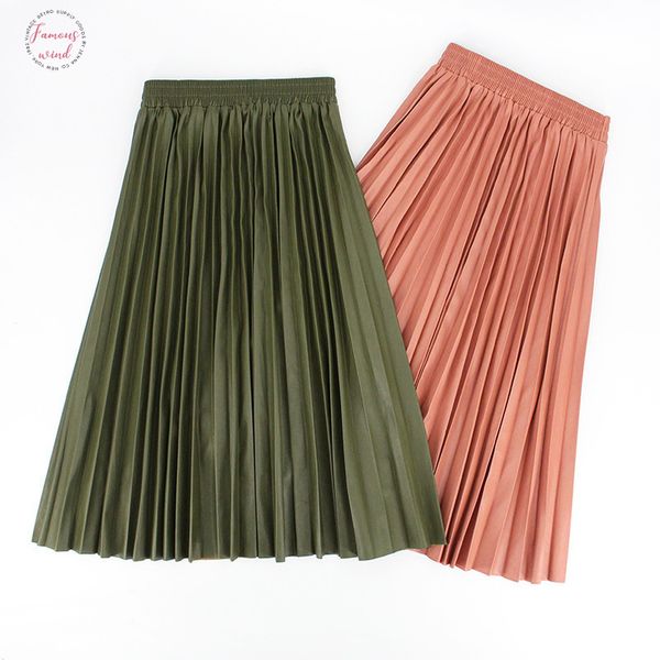 winter womens skirt winter pleated leather skirt with high waist elastic waist a line knee length women skirt, Black
winter womens skirt winter pleated leather skirt with high waist elastic waist a line knee length women skirt, Black