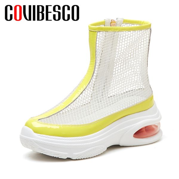 covibesco brand design round toe women ankle boots zipper genuine leather breathable mesh hollow summer high heels casual shoes, Black
covibesco brand design round toe women ankle boots zipper genuine leather breathable mesh hollow summer high heels casual shoes, Black