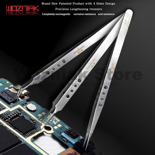 mechanic cellphone repairs heat dissipation lengthening tweezers high precision clamp non-magnetic tweezers on bga chip
mechanic cellphone repairs heat dissipation lengthening tweezers high precision clamp non-magnetic tweezers on bga chip