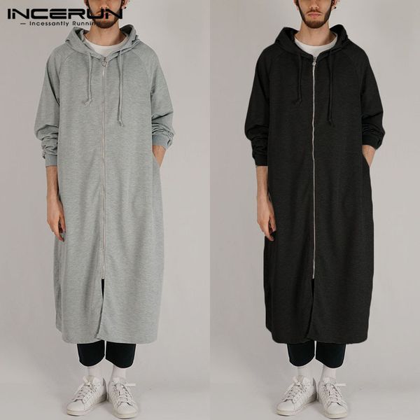incerun 2019 fashion men sweatshirts hip-hop long sleeve casual streetwear solid outerwear cloak hooded zippers men long hoodies, Black
incerun 2019 fashion men sweatshirts hip-hop long sleeve casual streetwear solid outerwear cloak hooded zippers men long hoodies, Black