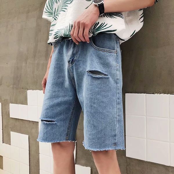 wholesale 2019 new summer straight loose distressed cut hole ripped denim streetwear shorts korean hole fashion casual shorts, Blue
wholesale 2019 new summer straight loose distressed cut hole ripped denim streetwear shorts korean hole fashion casual shorts, Blue
