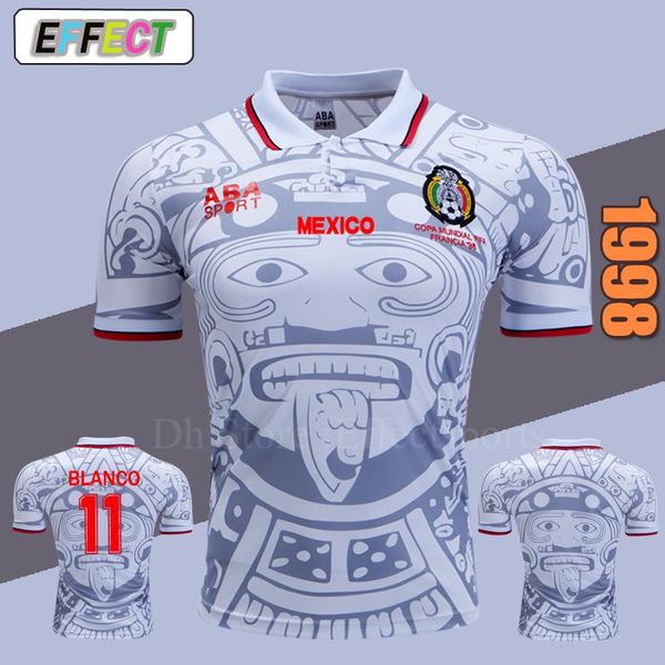 Retro 1998 MEXICO BLANCO Soccer Jerseys VINTAGE Thailand Quality jersey uniforms Football shirts Embroidery Logo camiseta de futbol
Retro 1998 MEXICO BLANCO Soccer Jerseys VINTAGE Thailand Quality jersey uniforms Football shirts Embroidery Logo camiseta de futbol