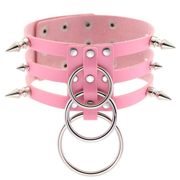metal rivet leather pink strap cage neck belt punk goth hollow out adjustable night clubs dance rave body harness women, Black;white
metal rivet leather pink strap cage neck belt punk goth hollow out adjustable night clubs dance rave body harness women, Black;white