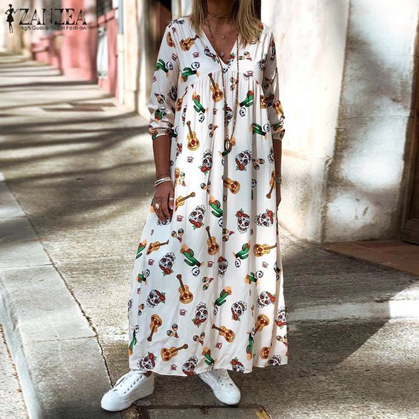 2019 fashion long maxi dress women long sleeve printed dresses zanzea plus size v neck ladies vestidos casual pockets robe femme, Black;gray
2019 fashion long maxi dress women long sleeve printed dresses zanzea plus size v neck ladies vestidos casual pockets robe femme, Black;gray