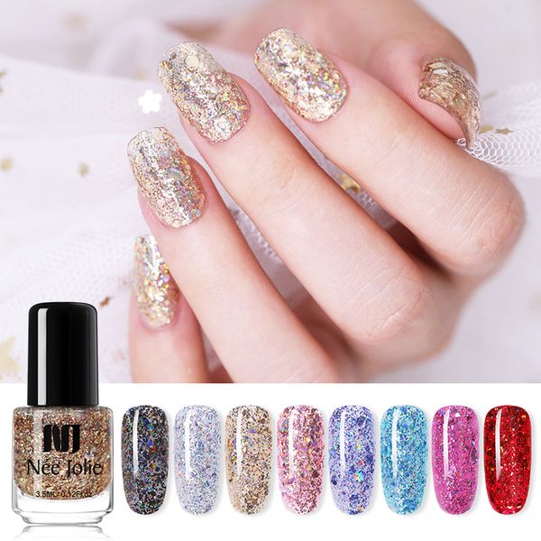 nee jolie nail polish holographic colorful glitter sequins rose gold purple colors nail polish art diy design varnish
nee jolie nail polish holographic colorful glitter sequins rose gold purple colors nail polish art diy design varnish