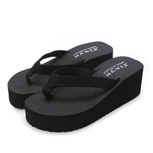 slippers women flip flop solid color non-slip feet wedges beach claquette femme chaussure japonki damskie pantofole donna #3, Black 
slippers women flip flop solid color non-slip feet wedges beach claquette femme chaussure japonki damskie pantofole donna #3, Black