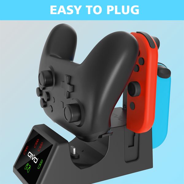 oivo 5 in 1 controller charging dock stand for nintend switch pro & 4 joy con charger charging station with led indicators
oivo 5 in 1 controller charging dock stand for nintend switch pro & 4 joy con charger charging station with led indicators