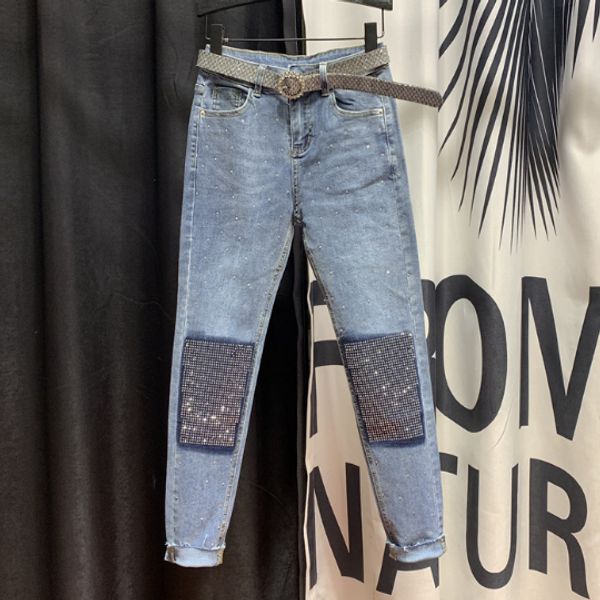 european rhinestone jeans women's 2020 spring new high-waist denim pencil pants ladies stretch jeans trousers femme jean trouser, Blue
european rhinestone jeans women's 2020 spring new high-waist denim pencil pants ladies stretch jeans trousers femme jean trouser, Blue
