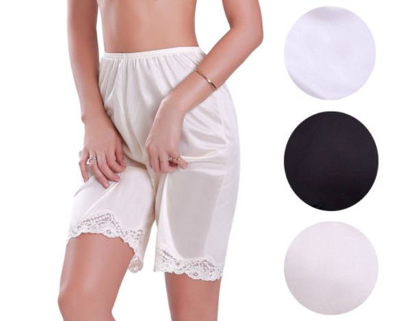 women solid lace chiffon safety short pants under briefs shorts slips ice sil home sleep bottoms, Black;red
women solid lace chiffon safety short pants under briefs shorts slips ice sil home sleep bottoms, Black;red