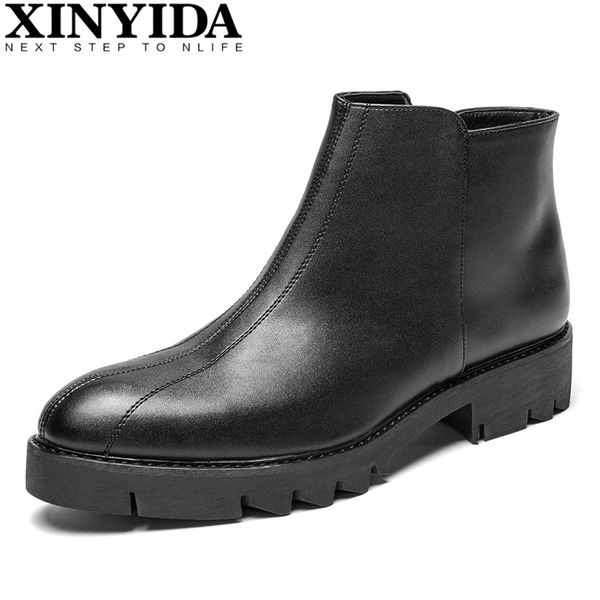 genuine leather men boots slip on zip casual leather boots ankle botas fashion pointed toe business men size 38-44, Black
genuine leather men boots slip on zip casual leather boots ankle botas fashion pointed toe business men size 38-44, Black