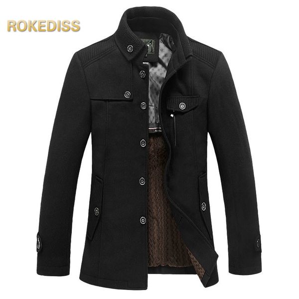 2017 brand clothing mens wool blends autumn winter cashmere men's coat trench jacket coat woolen men overcoat sobretudo, Black
2017 brand clothing mens wool blends autumn winter cashmere men's coat trench jacket coat woolen men overcoat sobretudo, Black
