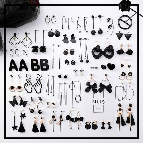 2019 fashion korean geometric circle long tassel asymmetric drop earrings black heart shape alloy earrings for women jewelry, Silver
2019 fashion korean geometric circle long tassel asymmetric drop earrings black heart shape alloy earrings for women jewelry, Silver