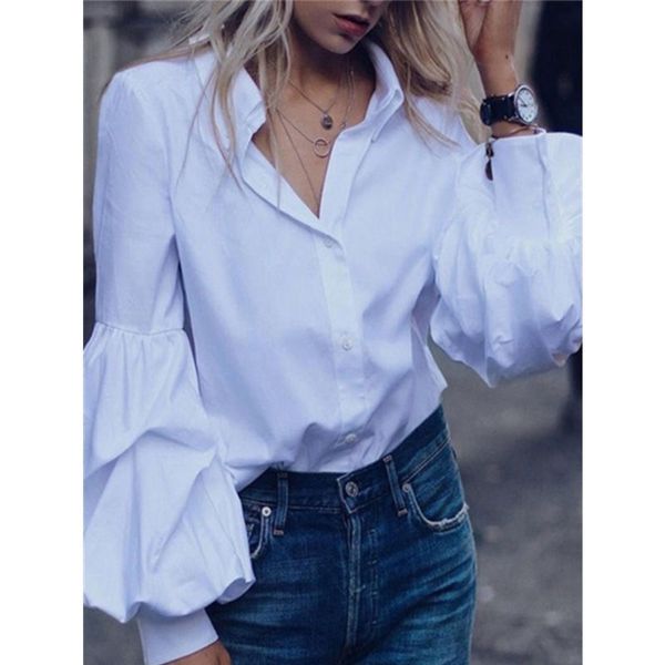 womens designer blouses solid color lapel neck lantern long sleeve shirts fashion office ladies casual shirts, White
womens designer blouses solid color lapel neck lantern long sleeve shirts fashion office ladies casual shirts, White