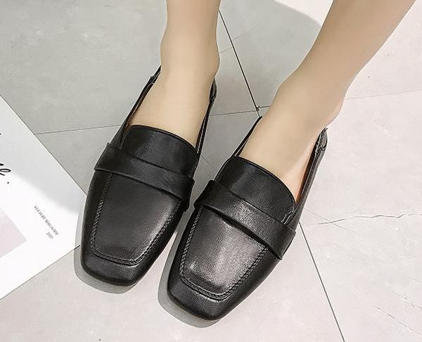 2019 women's shoes in spring and autumn with new style flat bottom square head mother shoes @261, Black
2019 women's shoes in spring and autumn with new style flat bottom square head mother shoes @261, Black