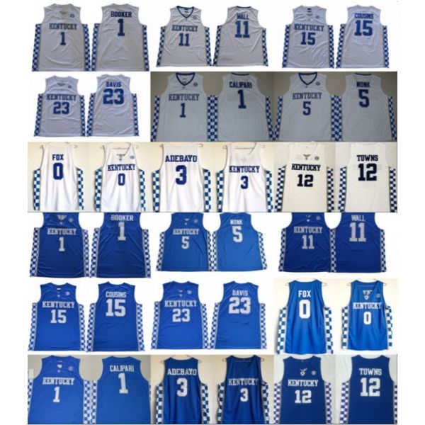 NCAA Kentucky Wildcats College 0 Fox 5 Monk 3 Adebayo John 11 Wall 12 Towns 15 Cousins Anthony 23 Davis Devin 1 Booker Basketball Jersey
NCAA Kentucky Wildcats College 0 Fox 5 Monk 3 Adebayo John 11 Wall 12 Towns 15 Cousins Anthony 23 Davis Devin 1 Booker Basketball Jersey
