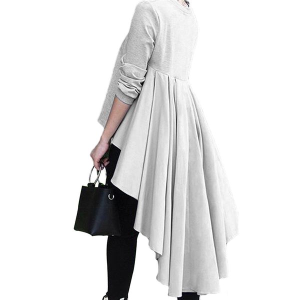 women's blouse long sleeve asymmetrical shirt shirt woman clothes office lady blouse plus size shirts and blouses, White
women's blouse long sleeve asymmetrical shirt shirt woman clothes office lady blouse plus size shirts and blouses, White
