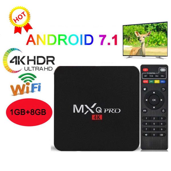 

Горячая Android 7.1 ТВ-бокс MXQ PRO 4K Quad Core 1 ГБ 8 ГБ Rockchip RK3229 Потоковый медиаплеер Smart Iptv Box