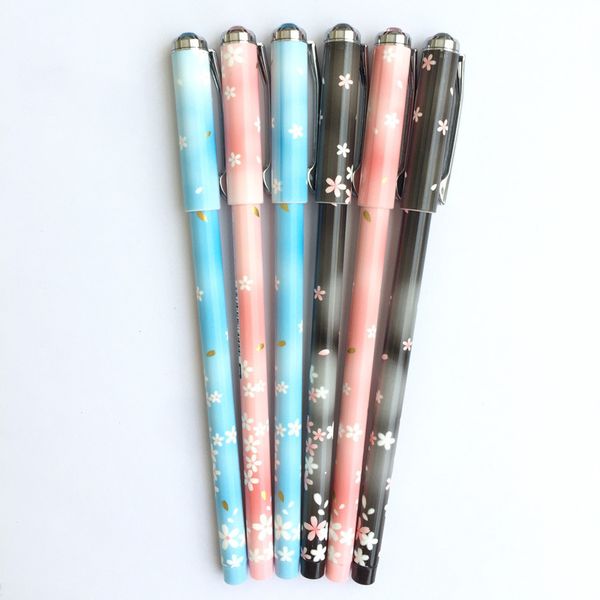 3 Pcs/lot Cherry Sakura Beautiful Gel Pen Signature Pen Escolar Papelaria School Office Supply Promotional Gift