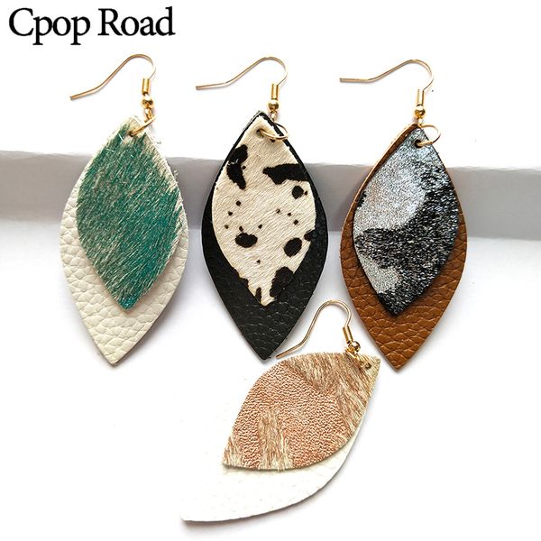 genuine feather leahter earrings for women fusiform double layers leopard litchi pattern cowhide simple fall winter drop dangle earrings, Silver
genuine feather leahter earrings for women fusiform double layers leopard litchi pattern cowhide simple fall winter drop dangle earrings, Silver